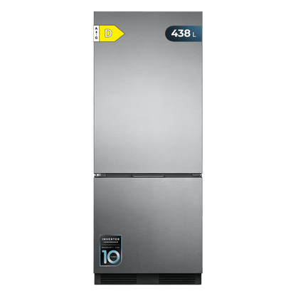 Cecotec Bolero CoolSilver 427L Frigorífico Combi Acabado Elite Grey