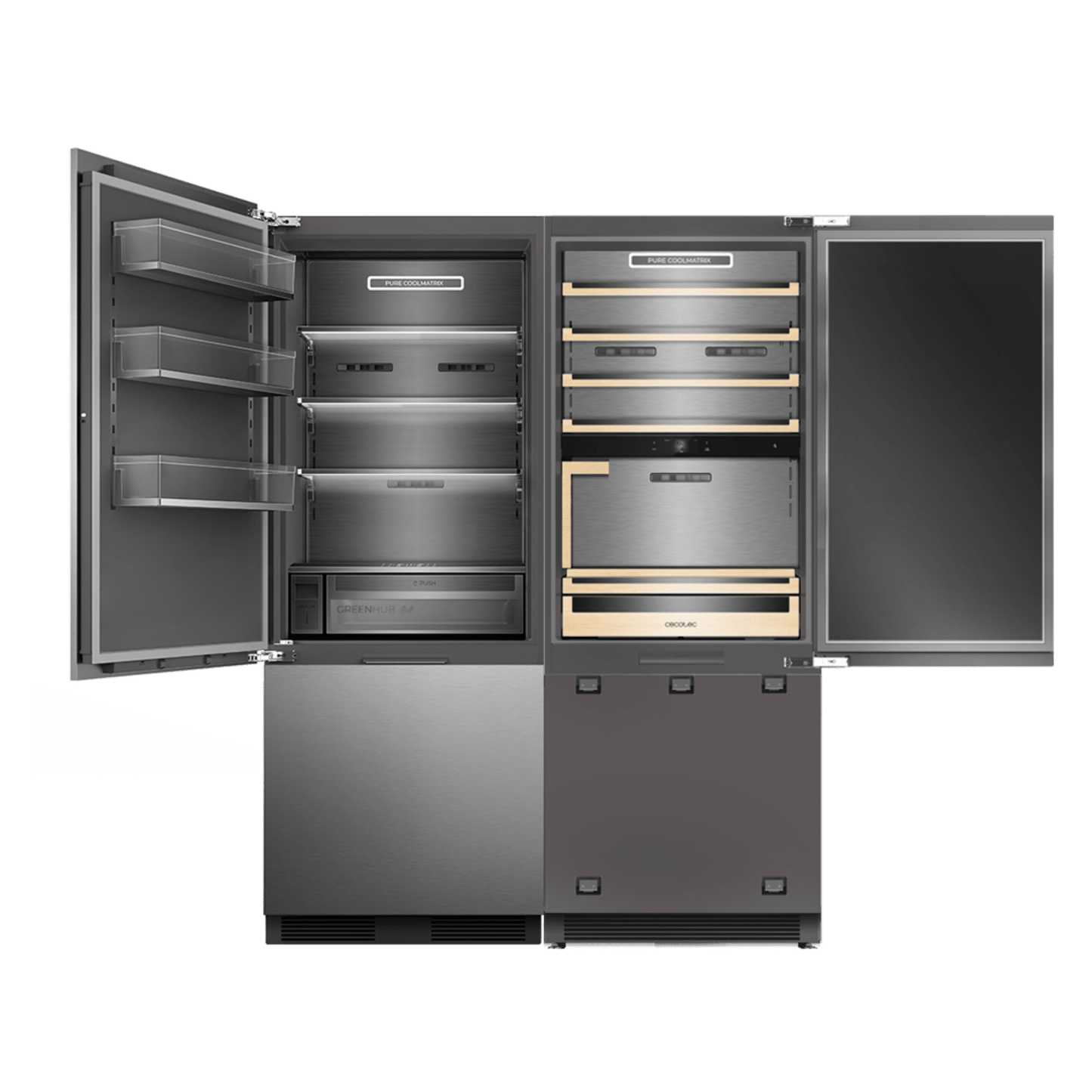Cecotec Bolero CoolSilver 427L Frigorífico Combi Acabado Elite Grey