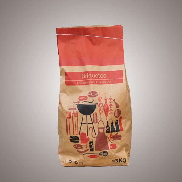 Briquetas de Carbón Vegetal de Encina 3 kg para Barbacoa y Parrilla
