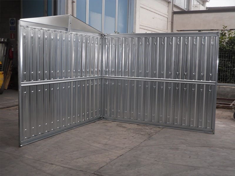 Zinc-Coated Sheet Metal Box 2.60 m Lightweight Functional Storage