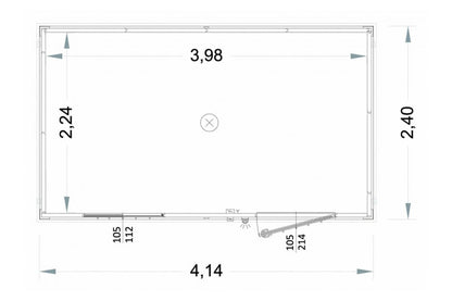 Open Space Modulbox 4 m Höhe 240 cm Thermoisoliert Elektrisch Verkabelt
