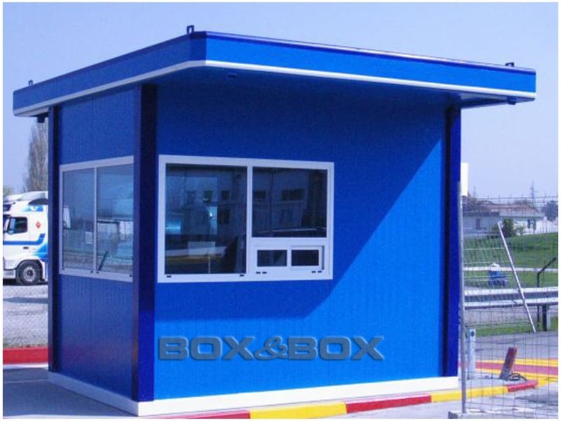 Box Prefabbricato Uso Ufficio e Guardiania con Tettoia