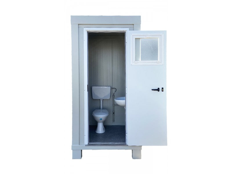 Standard Badkabine Box 1 m mit WC, Waschbecken und Aluminiumtür
