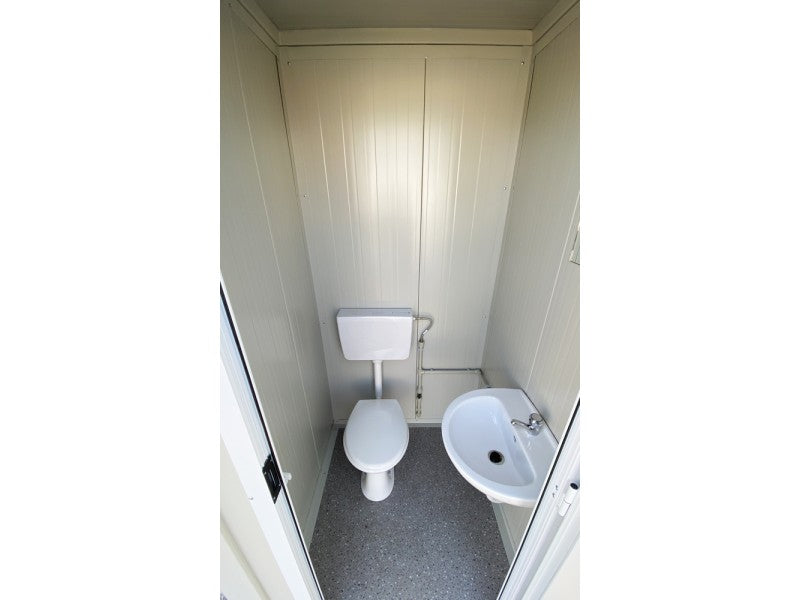 Standard Badkabine Box 1 m mit WC, Waschbecken und Aluminiumtür