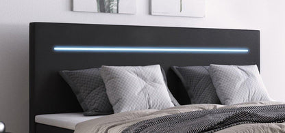 Luxusbetten24 Sejour Boxspringbett LED Komfort, 120×200 cm, Weiß, H3