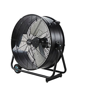 Ventilador de Aire Sobre Ruedas 60 cm Negro 2 Velocidades