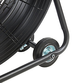 Ventilador de Aire Sobre Ruedas 60 cm Negro 2 Velocidades