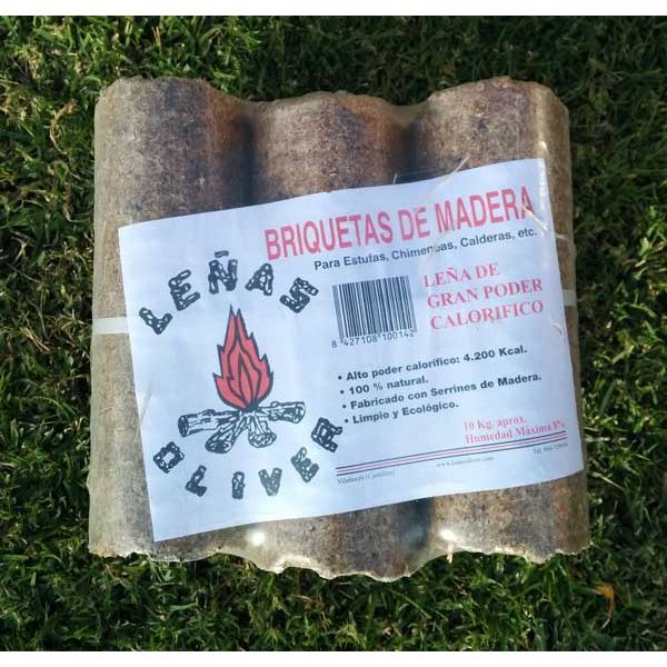 Briquetas Nestro de Madera 10 kg para Chimenea y Estufa
