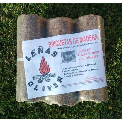 Briquetas Nestro de Madera 10 kg para Chimenea y Estufa