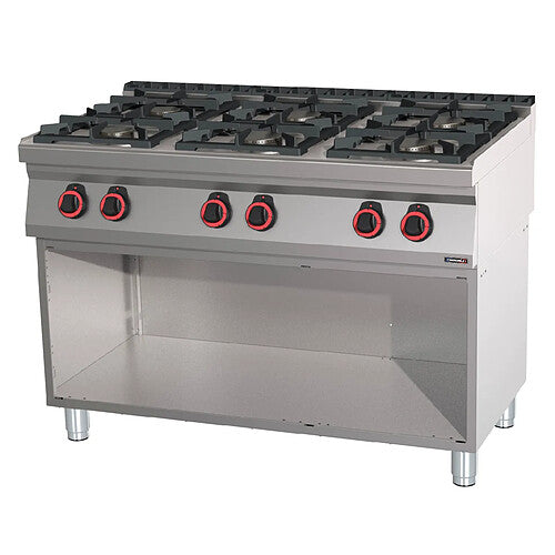 Casselin Cocina de Gas Acero Inoxidable 6 Quemadores
