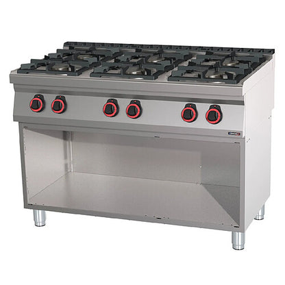 Casselin Cocina de Gas Acero Inoxidable 6 Quemadores