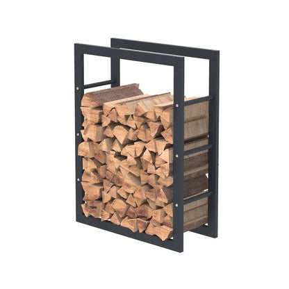 Bcelec Rack de Madera Acero Negro 80x60x25 cm
