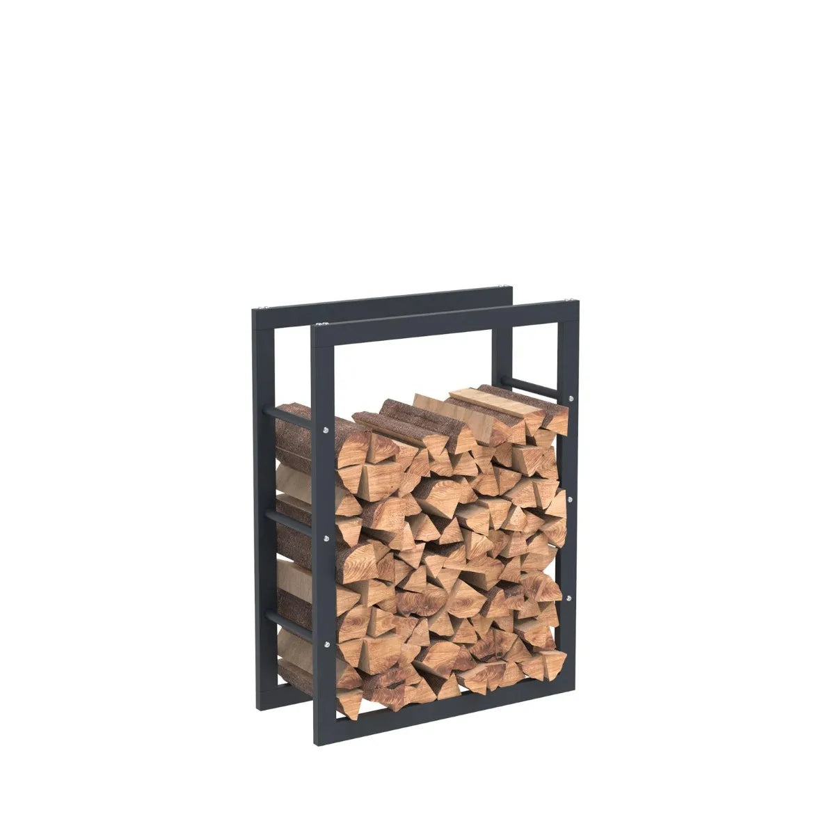 Bcelec Rack de Madera Acero Negro 80x60x25 cm