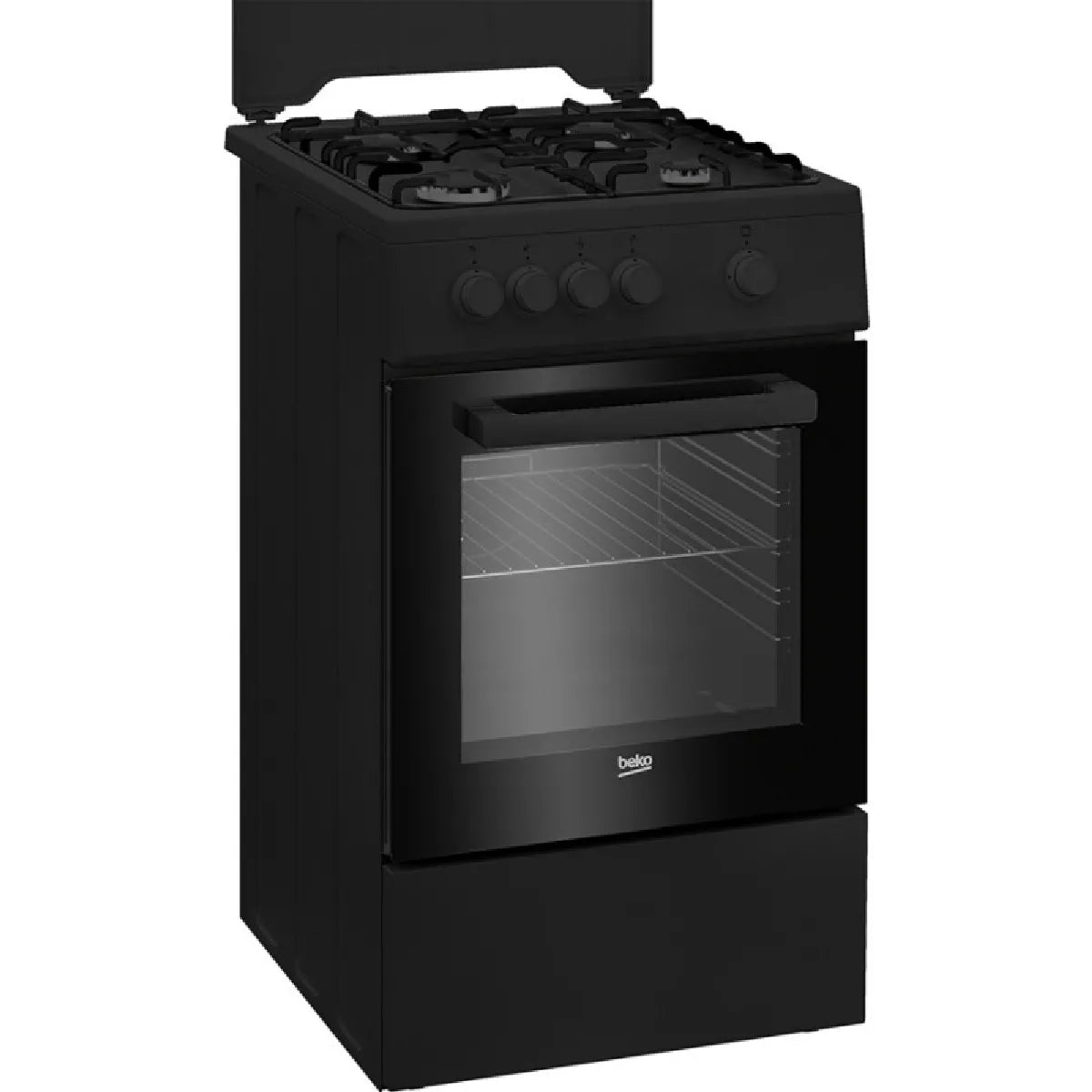 Cocina de gas Beko FSG522DBC 4 quemadores negro 68 L