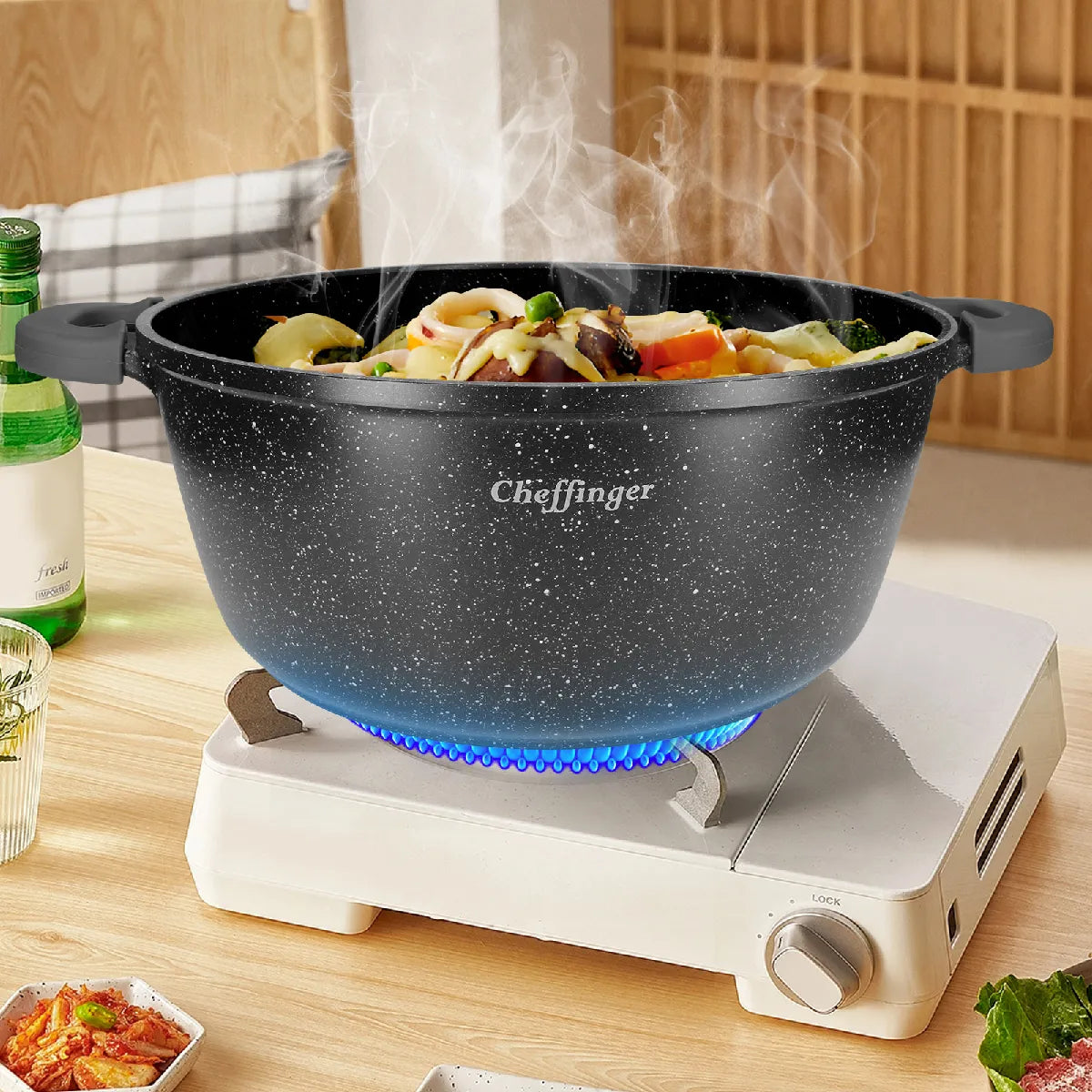 Marmite Aluminium 28cm Cheffinger Noir MKR00011346638