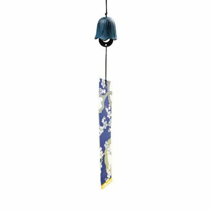 Aromandise Juguete Viento Fundición Azul con Poema Japón
