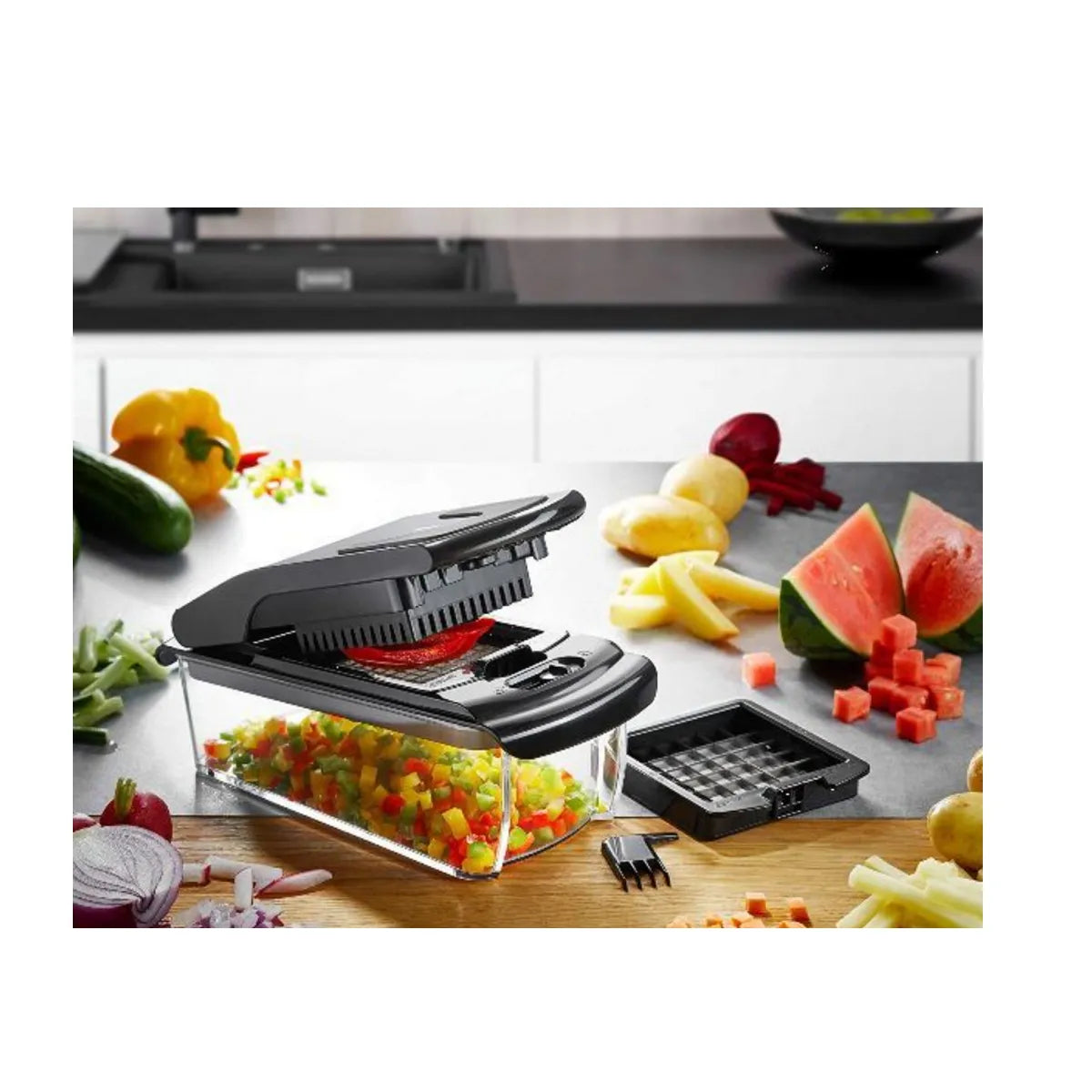Coupe-Légumes et Frites Inox Treppo GEFU Noir 89471 MKR00013464252