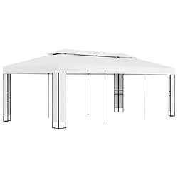 Aktive Pergola Desmontable Blanco 6x3m Techo Retráctil Exterior