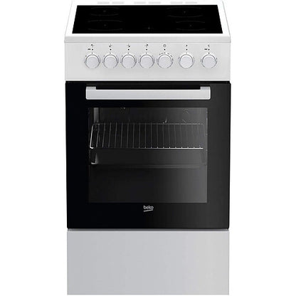 Beko FSS57100GW Cocina Vitrocerámica 4 Quemadores Horno 60 L Blanco