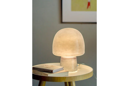 Tischlampe Nysa Moderne Glasleuchte Pilzform Blau Wohnzimmer Dekor