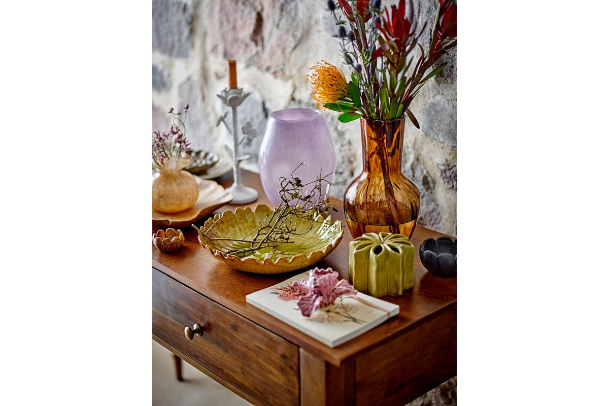 Luxusbetten24 Vireya Vase aus Glas, Violett