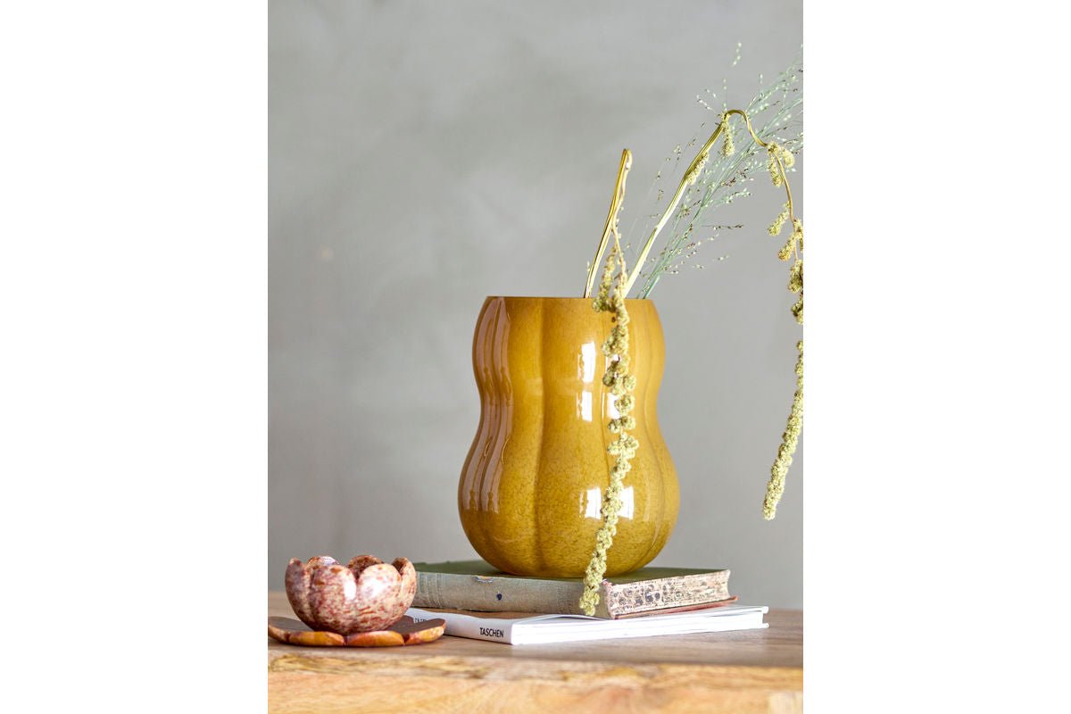 Luxusbetten24 Brunella Vase Braunes Glas Braun Dekorativ Wohnzimmer