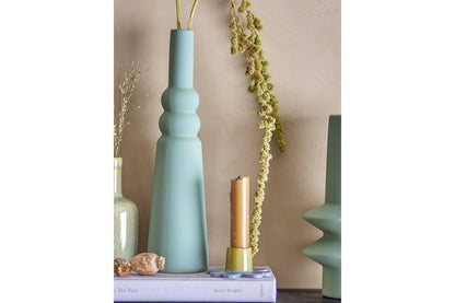 Luxusbetten24 Vase Lori Keramikvase aus Steingut Grün Elegant