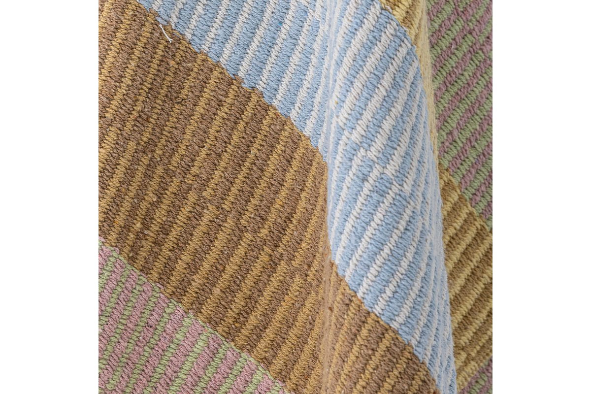 Luxusbetten24 Mana Überwurfdecke aus recycelter Baumwolle 160x130 Bunt-hell