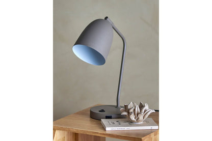 Luxusbetten24 Myla Tischlampe Grau Beige
