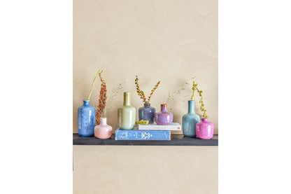 Luxusbetten24 Marilo Vasen-Set Buntes Steingut 7‑teilig Bunt