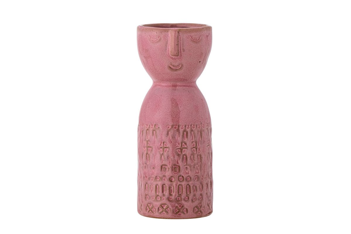 Vase Yara Pink Aus Steingut Handgefertigt Elegant Dekor
