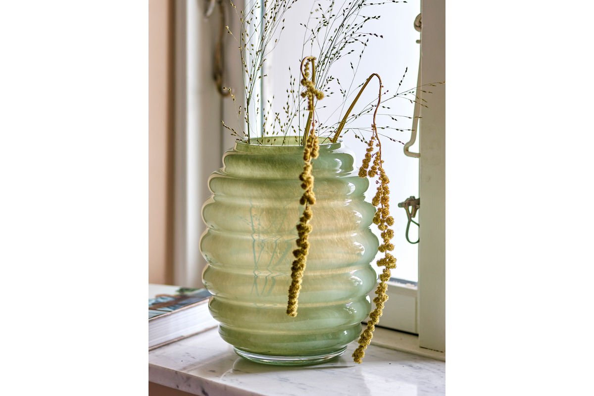Luxusbetten24 Verena Vase Grünes Glas Grün