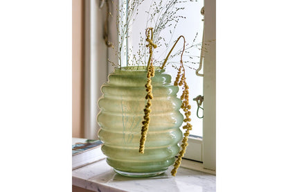 Luxusbetten24 Verena Vase Grünes Glas Grün