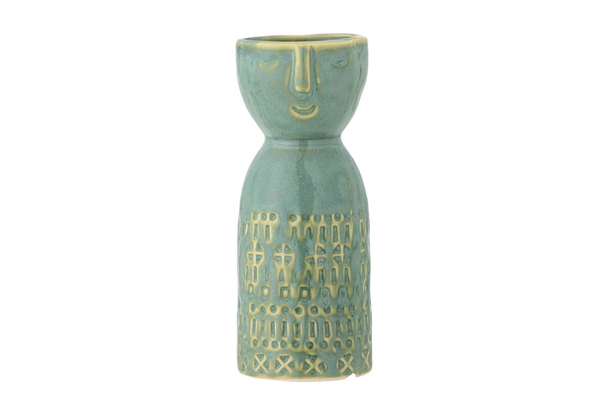 Luxusbetten24 Yara Vase aus Steingut Grün