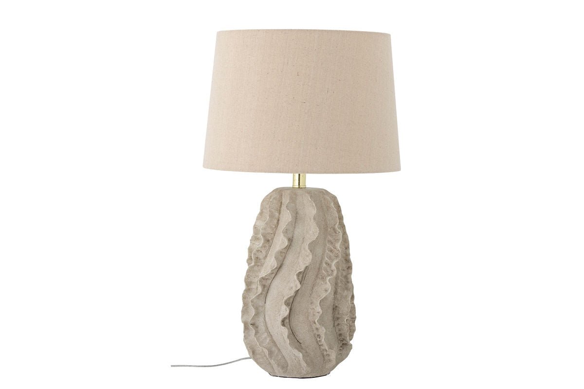 Luxusbetten24 Sandwave Tischlampe Weißes Steingut Modernes Design Wohnzimmer