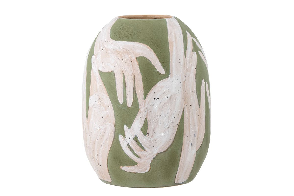 Deko-Vase „Lirena“ – Grünes Steingut