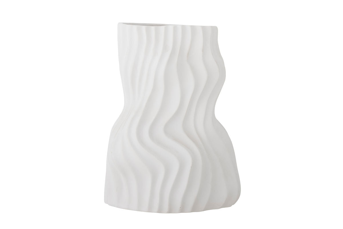 Luxusbetten24 Alia Keramik Vase Weiß Hausdeko Eleganz