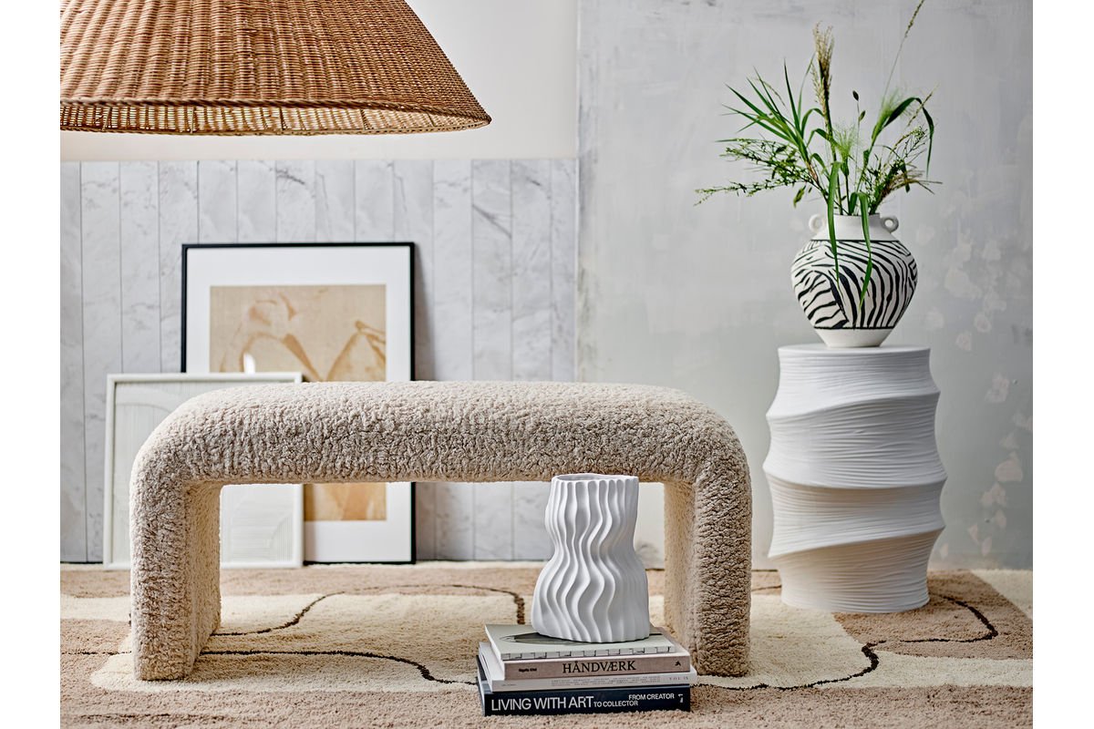Luxusbetten24 Alia Keramik Vase Weiß Hausdeko Eleganz