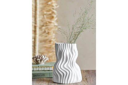Luxusbetten24 Alia Keramik Vase Weiß Hausdeko Eleganz