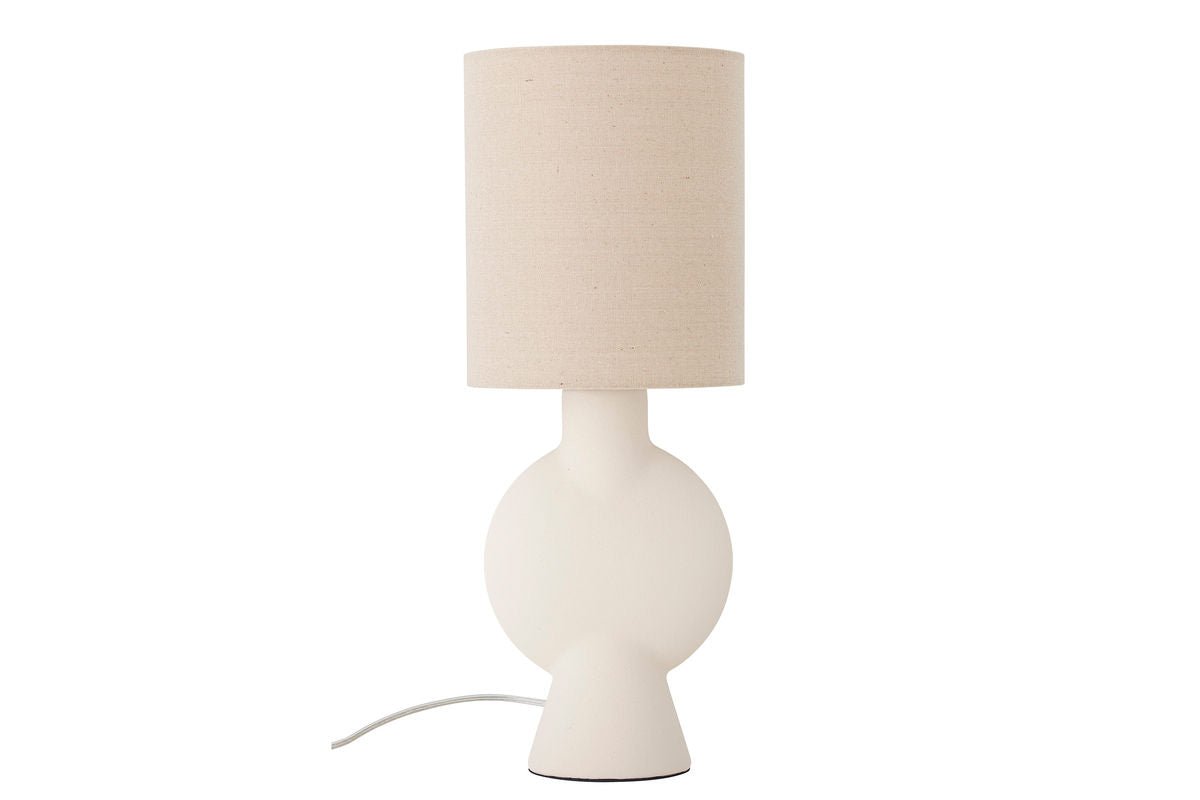 Everni Tischlampe Weißes Steingut Moderne Wohnraum Beleuchtung Elegant