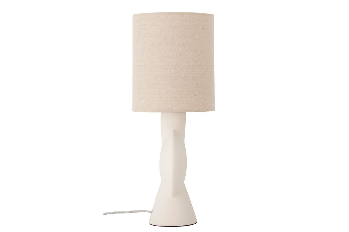 Everni Tischlampe Weißes Steingut Moderne Wohnraum Beleuchtung Elegant