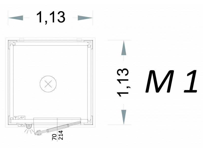 Vorgefertigte Kabine M1 C1 1 Meter Modell mit Aluminiumtür