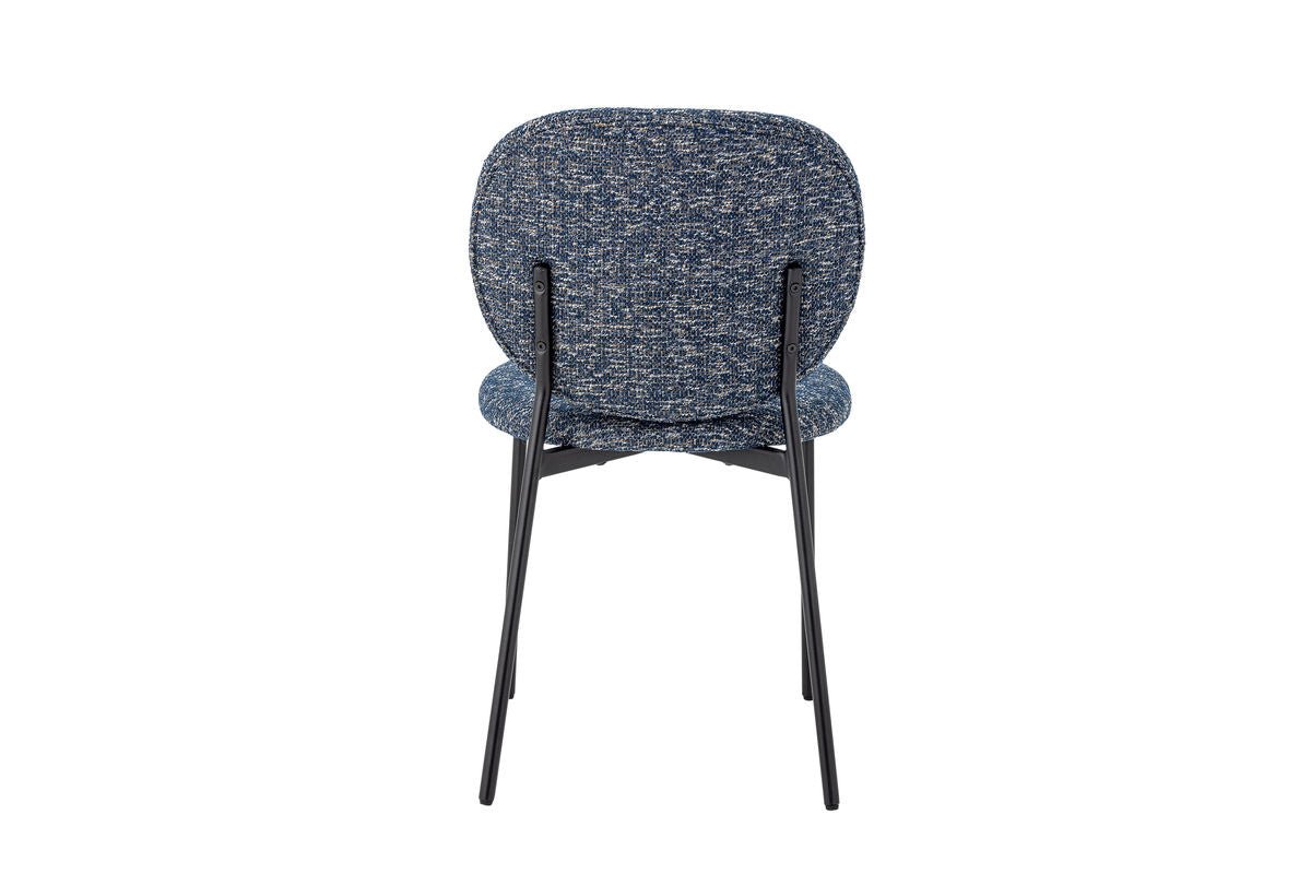 Holly Esszimmerstuhl – Chenille-Polster, Blau/Naturton Für Komfort Modern Design