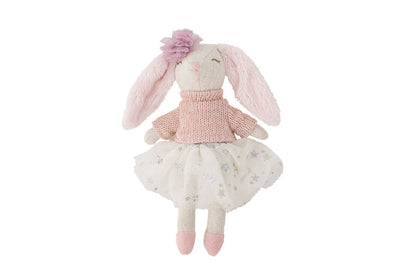 Luxusbetten24 Luna Stoffpuppe mit Tasche Buntes Polyester Rosé