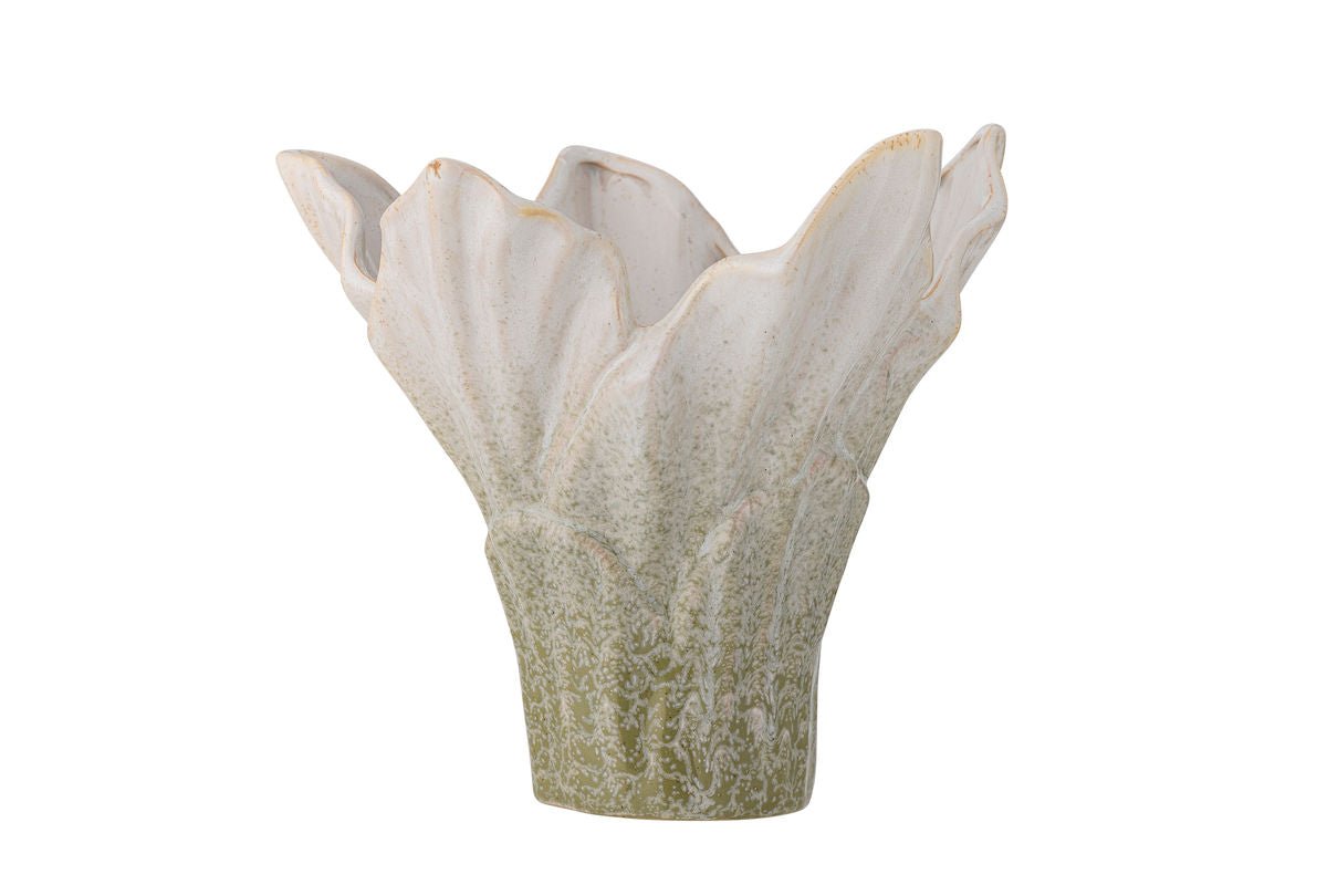 Luxusbetten24 Caleya Vase Grünes Steingut Grün