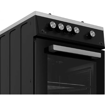 Beko FSG52010GBC Cocina a Gas Negra Inox 4 Quemadores