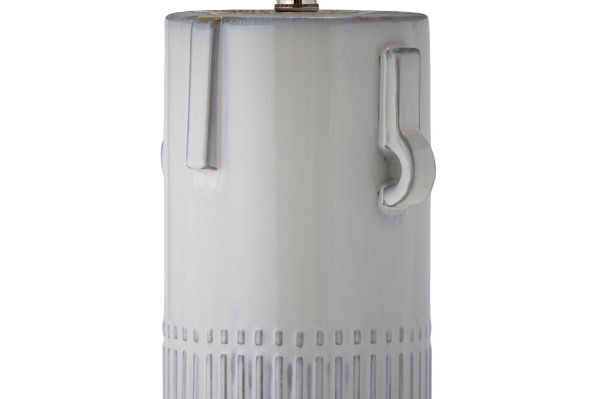 Luxusbetten24 Tischlampe Cocoahead mit Juteschnur Weiß