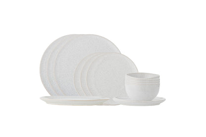 Mivon Modernes Geschirrset Weiß Steingut Premium 3x4 Stück