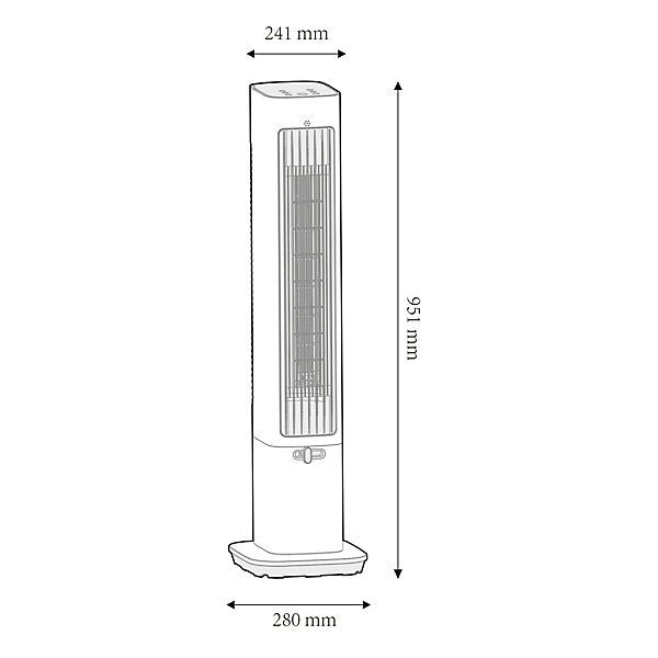 GoodHome NTH22-23AR Calefactor Reversible 2200W Negro y Blanco