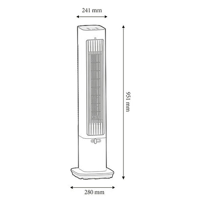 GoodHome NTH22-23AR Calefactor Reversible 2200W Negro y Blanco
